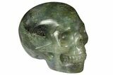 Realistic, Polished Labradorite Skull #116303-1